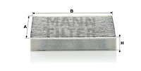 Kupéfilter MANN-FILTER CUK 2030