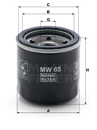 Oljefilter MANN-FILTER MW 65