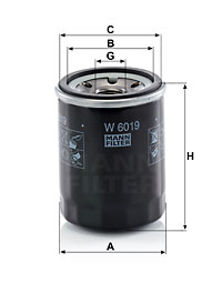 Oljefilter MANN-FILTER W 6019