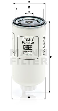 Bränslefilter MANN-FILTER PL 100/2