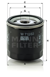 Oljefilter MANN-FILTER W 712/83