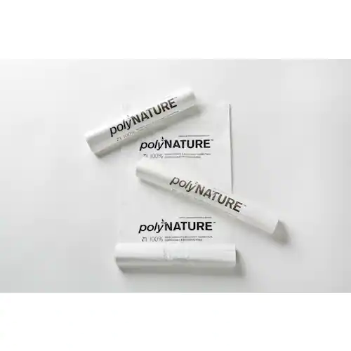 Polynature Plastsäck PolyNature™, återvinningsbar bioplast, vita, 240 l, 87 x 140 mm