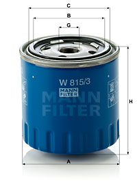 Oljefilter MANN-FILTER W 815/3