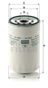 Oljefilter MANN-FILTER W 1160/2
