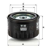 Oljefilter MANN-FILTER W 86