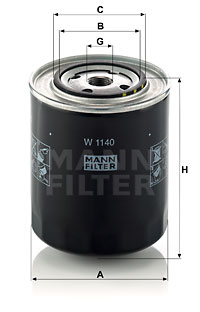 Oljefilter MANN-FILTER W 1140