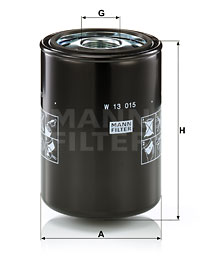 Filter, drifthydraulik MANN-FILTER W 13 015