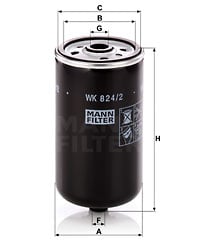 Bränslefilter MANN-FILTER WK 824/2