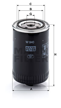 Oljefilter MANN-FILTER W 940 (10)