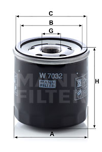 Oljefilter MANN-FILTER W 7032