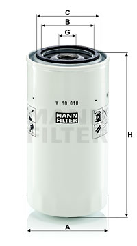Filter, vevhusventilation MANN-FILTER W 10 010