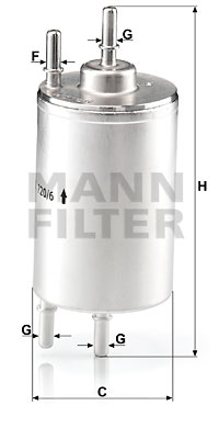 Bränslefilter MANN-FILTER WK 720/6