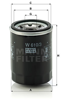 Oljefilter MANN-FILTER W 610/3