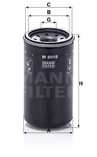 Oljefilter MANN-FILTER W 8018