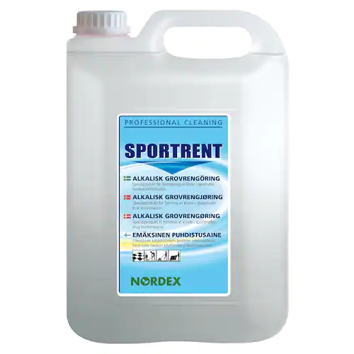 NORDEX Golvunderhåll, Kraftigt alkaliskt rengöringsmedel Sportrent, oparfymerat, 5l