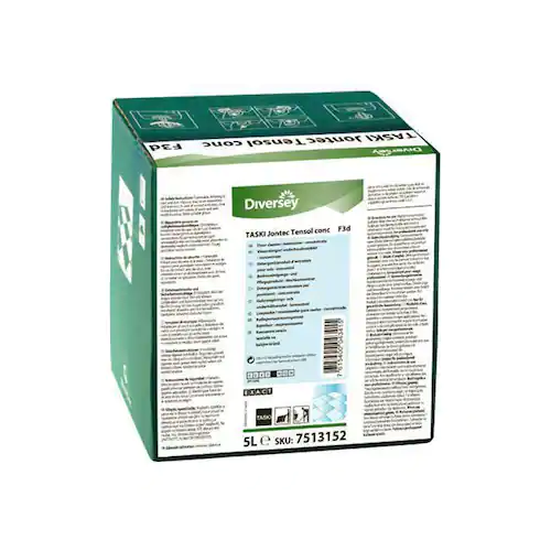 Taski Jontec Tensol koncentrerat F3d flytande rengöringsmedel, bag-in-box, frisk äppeldoft, genomskinligt, 5l
