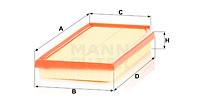 Luftfilter MANN-FILTER C 36 016