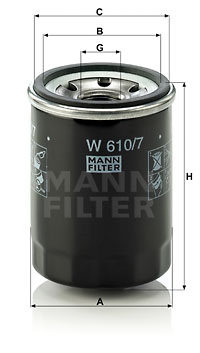 Oljefilter MANN-FILTER W 610/7