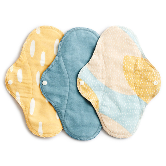 Imse Ekologiska Tygbindor Classic dag/normal - Blue Sprinkle, 3-pack