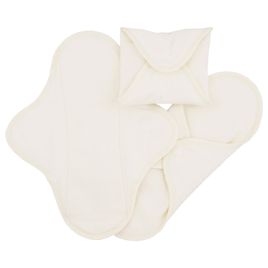 Imse Ekologiska Tygbindor Classic dag/normal - Natural, 3-pack