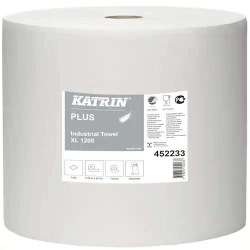 KATRIN Industritorkrulle Plus XL 1200 1-lager, 320 mm, vit