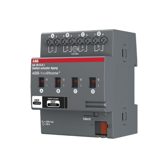 ABB Free@home 2CDG510006R0011 Brytaktor 4-kanaler, 16 A