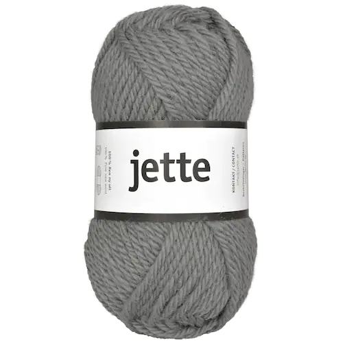 Järbo GARN Ullgarn Jette 50g grå,