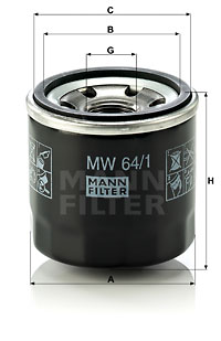Oljefilter MANN-FILTER MW 64/1