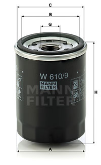 Oljefilter MANN-FILTER W 610/9