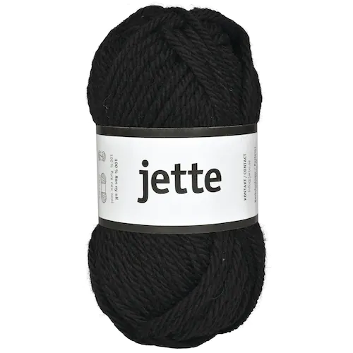 Järbo GARN Ullgarn Jette 50g svart