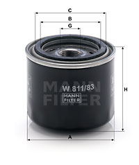 Oljefilter MANN-FILTER W 811/83