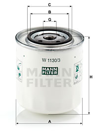 Oljefilter MANN-FILTER W 1130/3