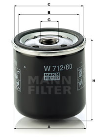 Oljefilter MANN-FILTER W 712/80