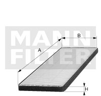Kupéfilter MANN-FILTER CUK 23 004-2