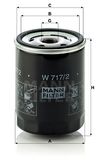 Oljefilter MANN-FILTER W 717/2