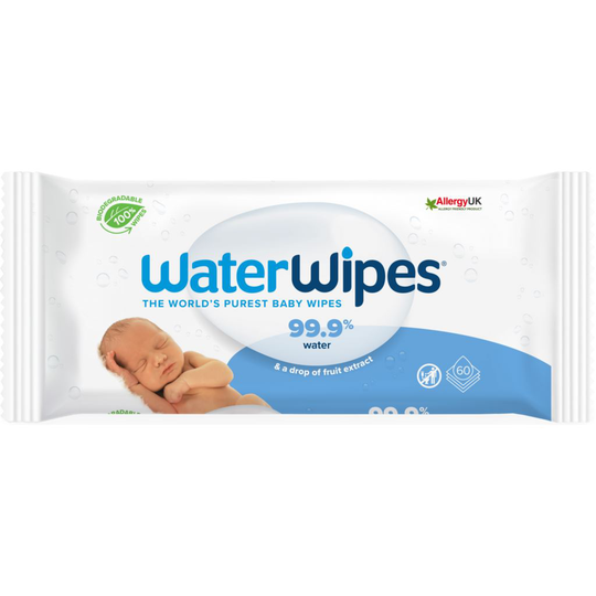 WaterWipes Våtservett Nedbrytningsbar 60 st