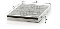 Kupéfilter MANN-FILTER CUK 3054