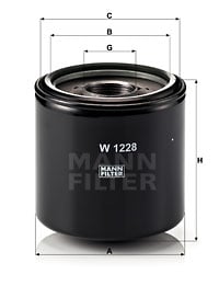Oljefilter MANN-FILTER W 1228