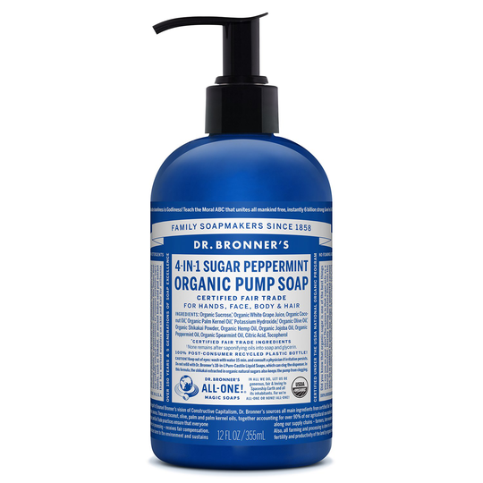 Dr. Bronner’s Organic Pump Soap Peppermint, 355 ml