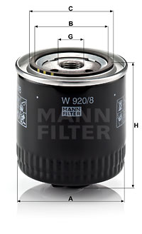 Oljefilter MANN-FILTER W 920/8