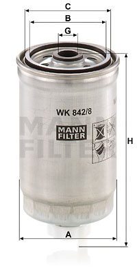 Bränslefilter MANN-FILTER WK 842/8