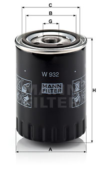 Oljefilter MANN-FILTER W 932