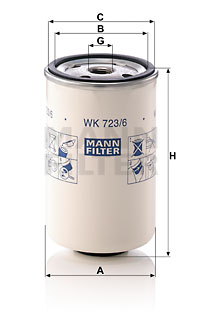 Bränslefilter MANN-FILTER WK 723/6