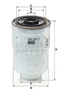 Bränslefilter MANN-FILTER WK 940/11 x