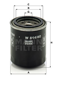 Oljefilter MANN-FILTER W 814/80