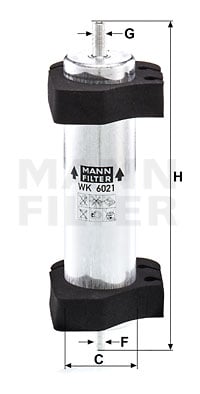 Bränslefilter MANN-FILTER WK 6021