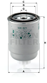 Bränslefilter MANN-FILTER WK 821