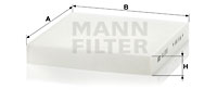 Kupéfilter MANN-FILTER CU 2253