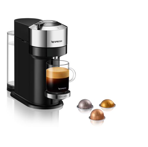 Nespresso Vertuo Next Delux Kapselmaskin - Svart/silver