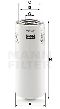 Bränslefilter MANN-FILTER WK 980/1